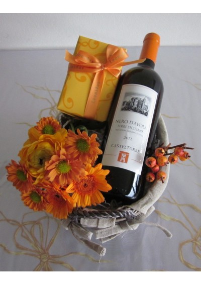birthday gift basket - Italian wine