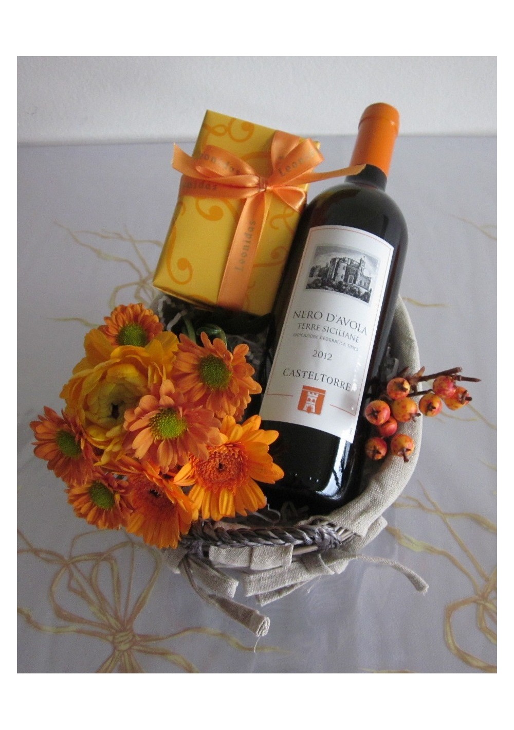 panier cadeau anniversaire - vin Italien