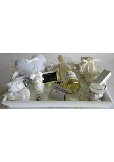 Panier cadeau Mariage Blanc