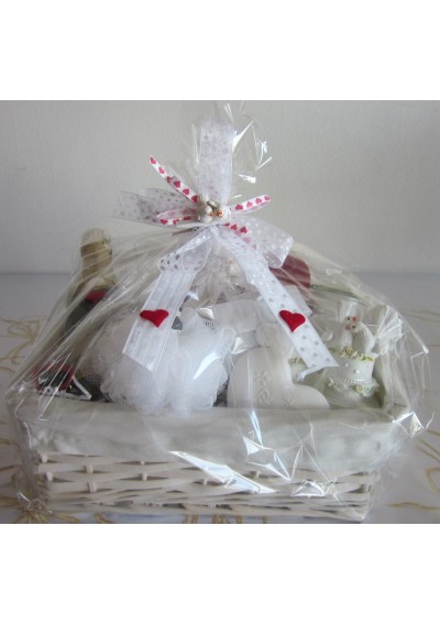 champagne wedding gift basket