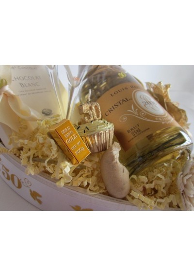 gift basket gold wedding 