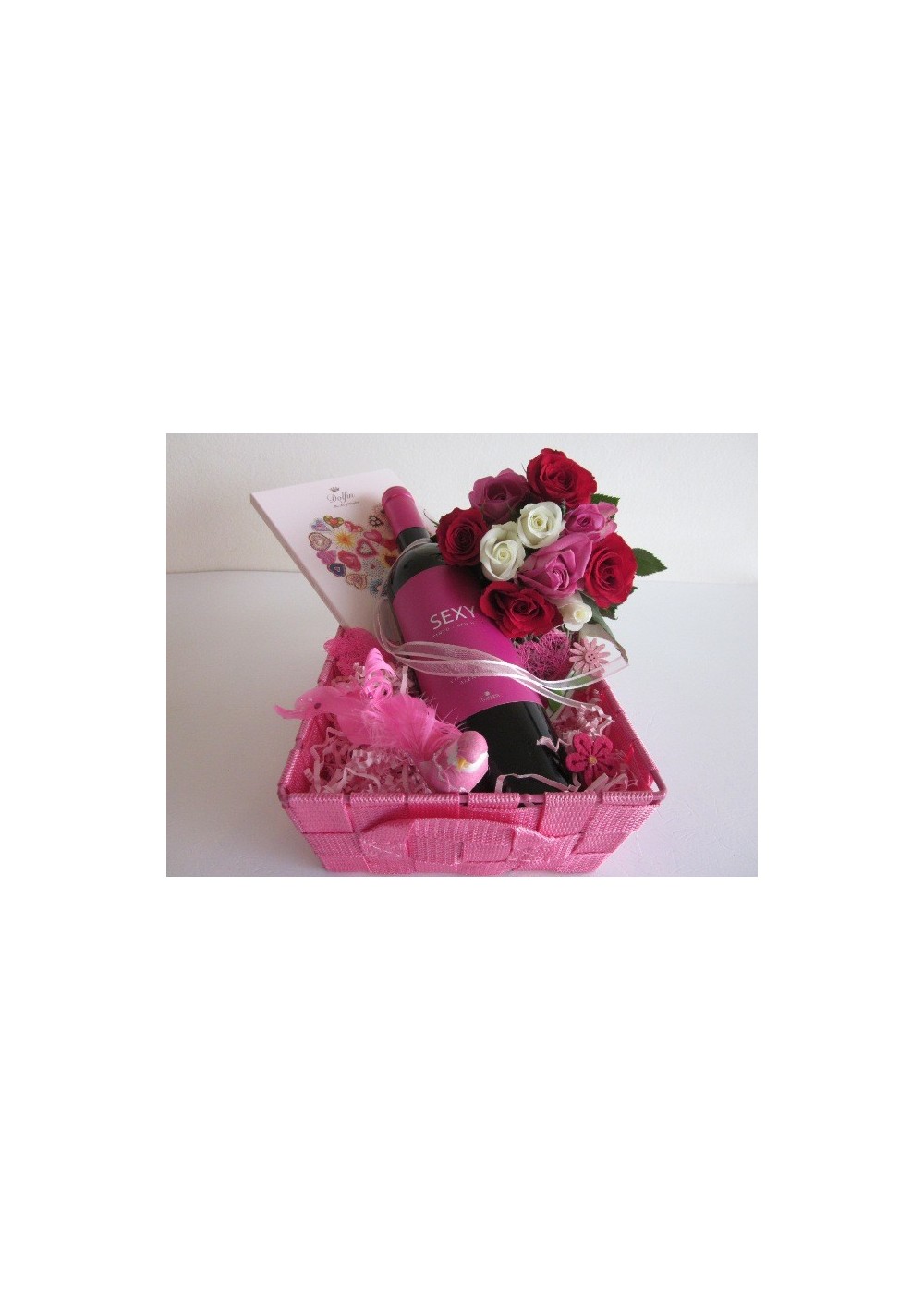 Sexy Pink Floral Basket