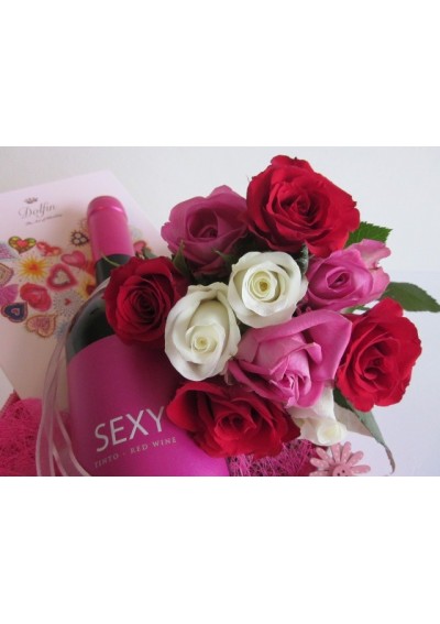 Sexy Pink Floral Basket