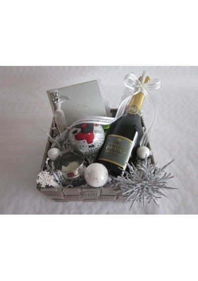 Christmas gift basket champagne Deutz