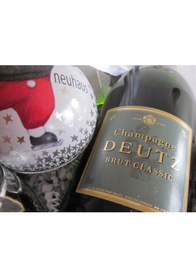 Christmas gift basket champagne Deutz