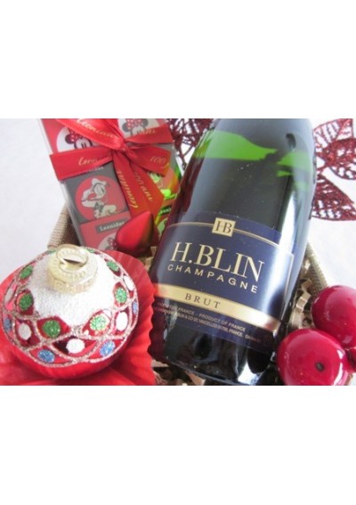 Panier cadeau champagne "H.Blin"