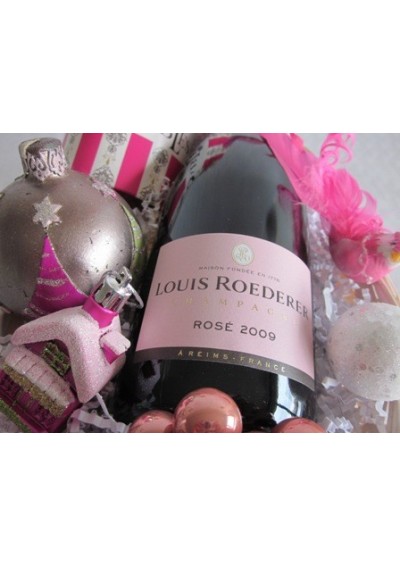 Panier cadeau champagne "Roederer Rosé "