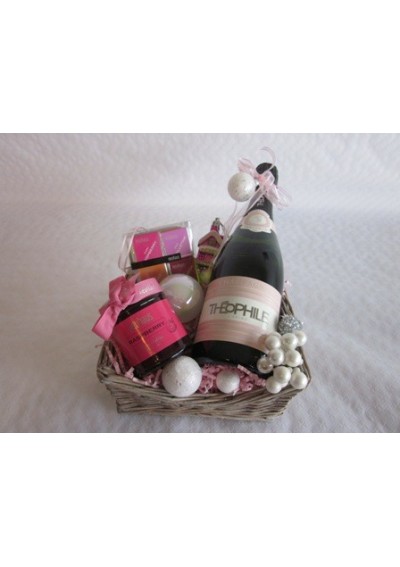 Panier cadeau"Theophile roederer rosé"