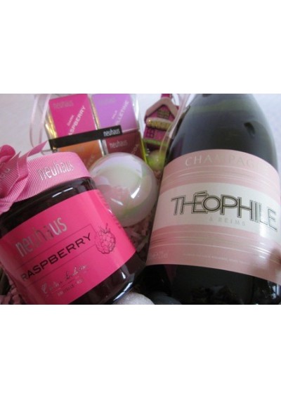 Panier cadeau"Theophile roederer rosé"