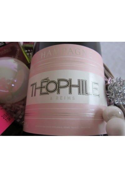 Panier cadeau"Theophile roederer rosé"