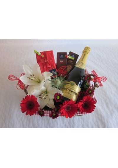 panier cadeau mariage fleurs 