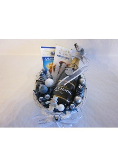 Christmas Gift Basket - Champagne Lanson Black Label Brut