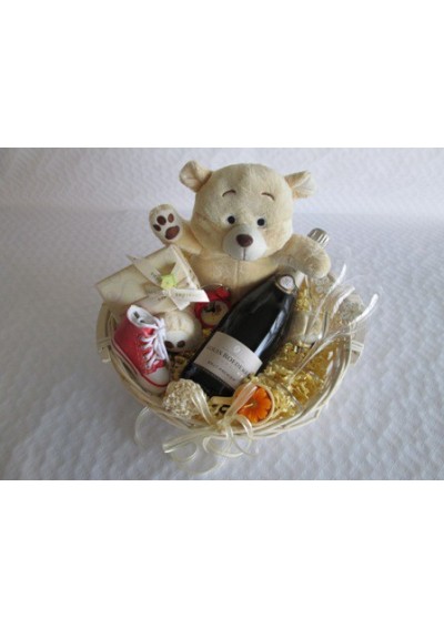 panier cadeau naissance peluche