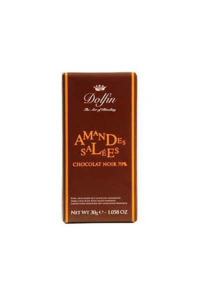 Chocolat noir aux amandes salées 30gr Dolfin