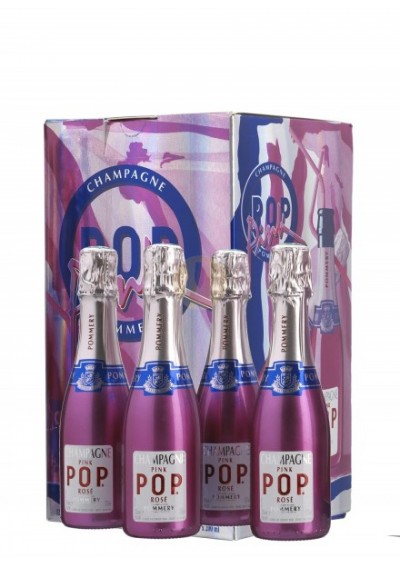 Champagne Pommery Coffret 4 mini Pink POP 