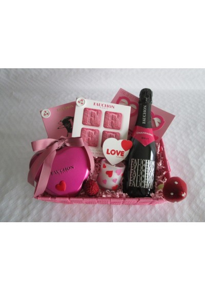 Panier cadeau Saint-Valentin