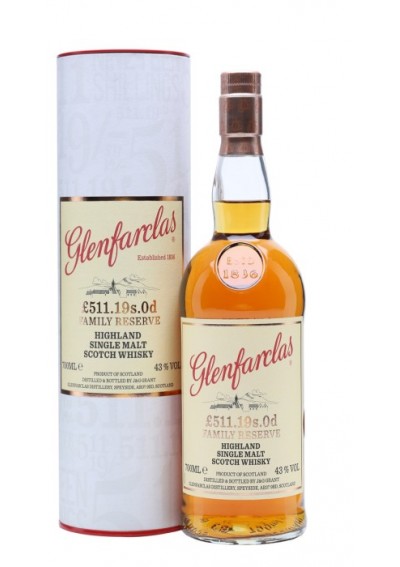 Whisky Ecossais Glenfarclas « £511.19s.0d  70cl - 43%