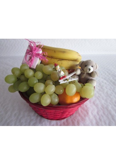Basket of fresh organic fruits