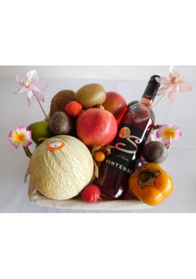 Basket of fresh seasonal fruit