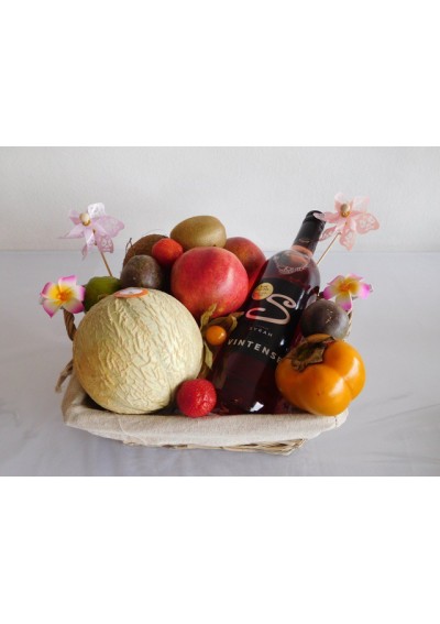 Basket of fresh seasonal fruit