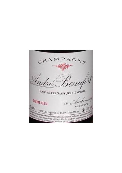 を販売 CHAMPANGE Andre Beaufort 1990 DEMI-SEC - emmacoffey.ie