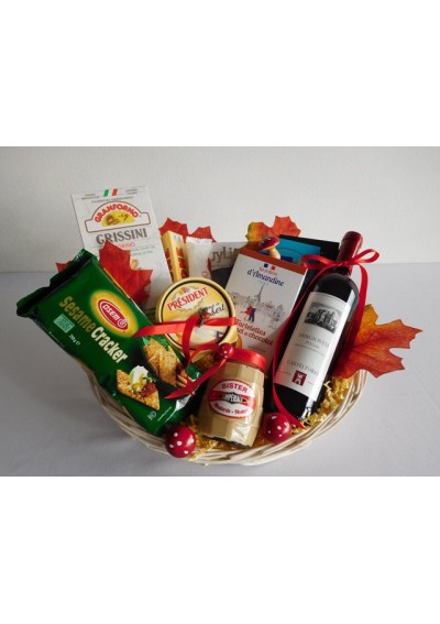 Gourmet cheese gift basket