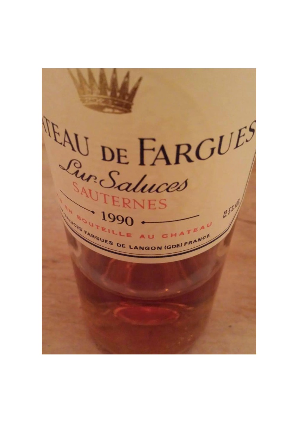 Château de Fargues 1990  75cl