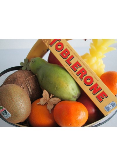 Fruits et chocolat Toblerone - corbeille de fruits