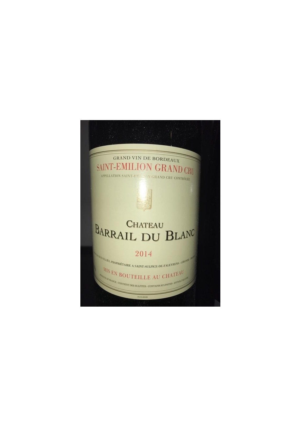 Château Barrail du Blanc 2014