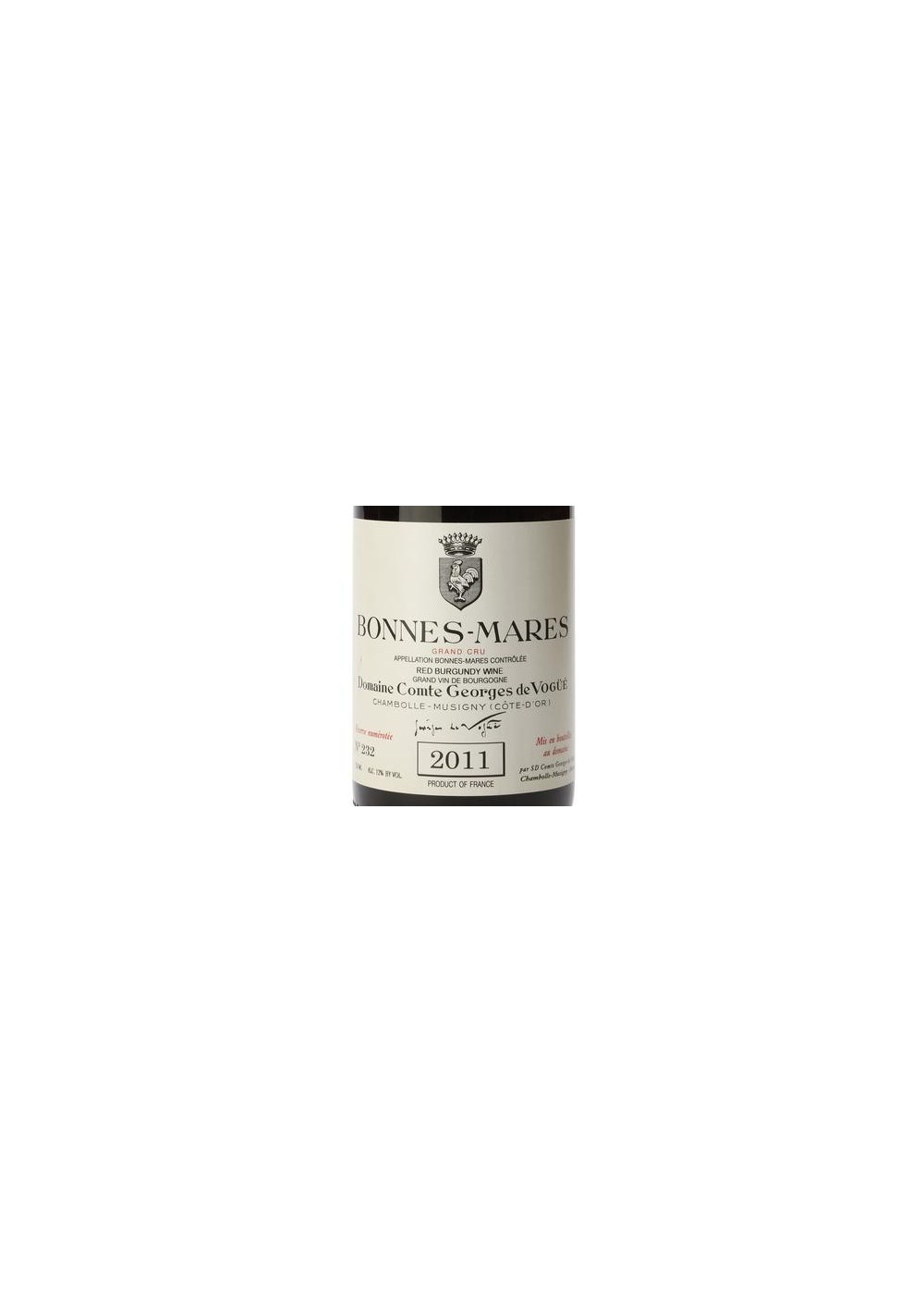 Bonnes-Mares Grand Cru -Domaine Comte Georges de Vogüé 2011 -