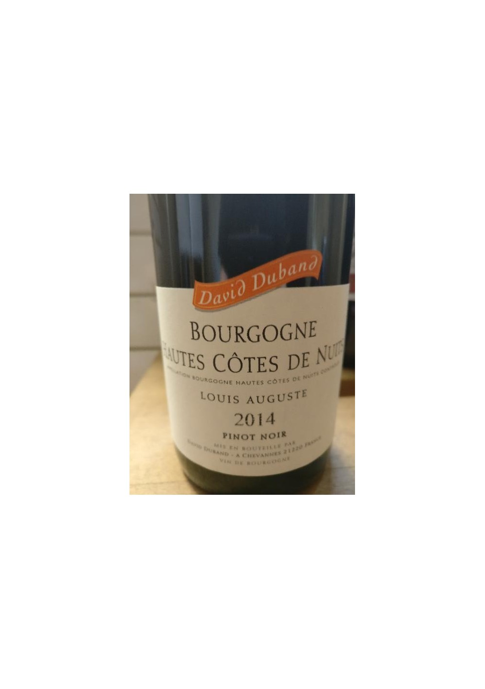 Hautes Côtes de Nuits -Domaine David Duband Louis Auguste 2014