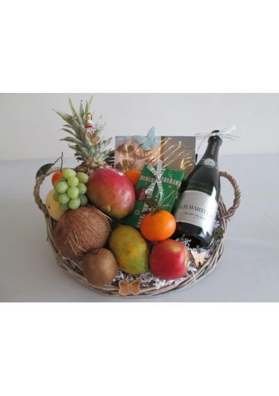 Basket of exotic fruits