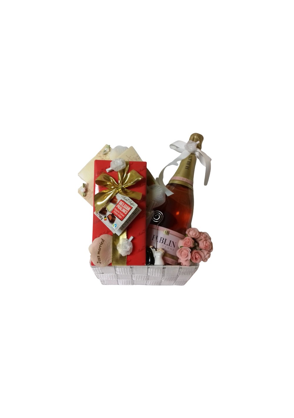 Panier cadeau mariage "la vie en Rose"