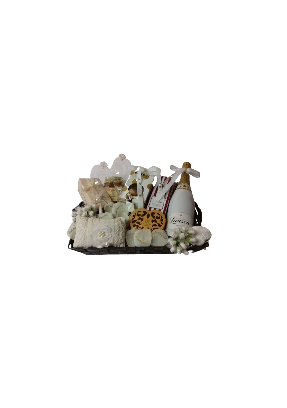 Panier cadeau mariage "Blanc"