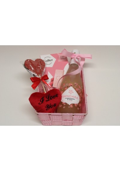 Doux baisers - Panier cadeau Saint-Valentin