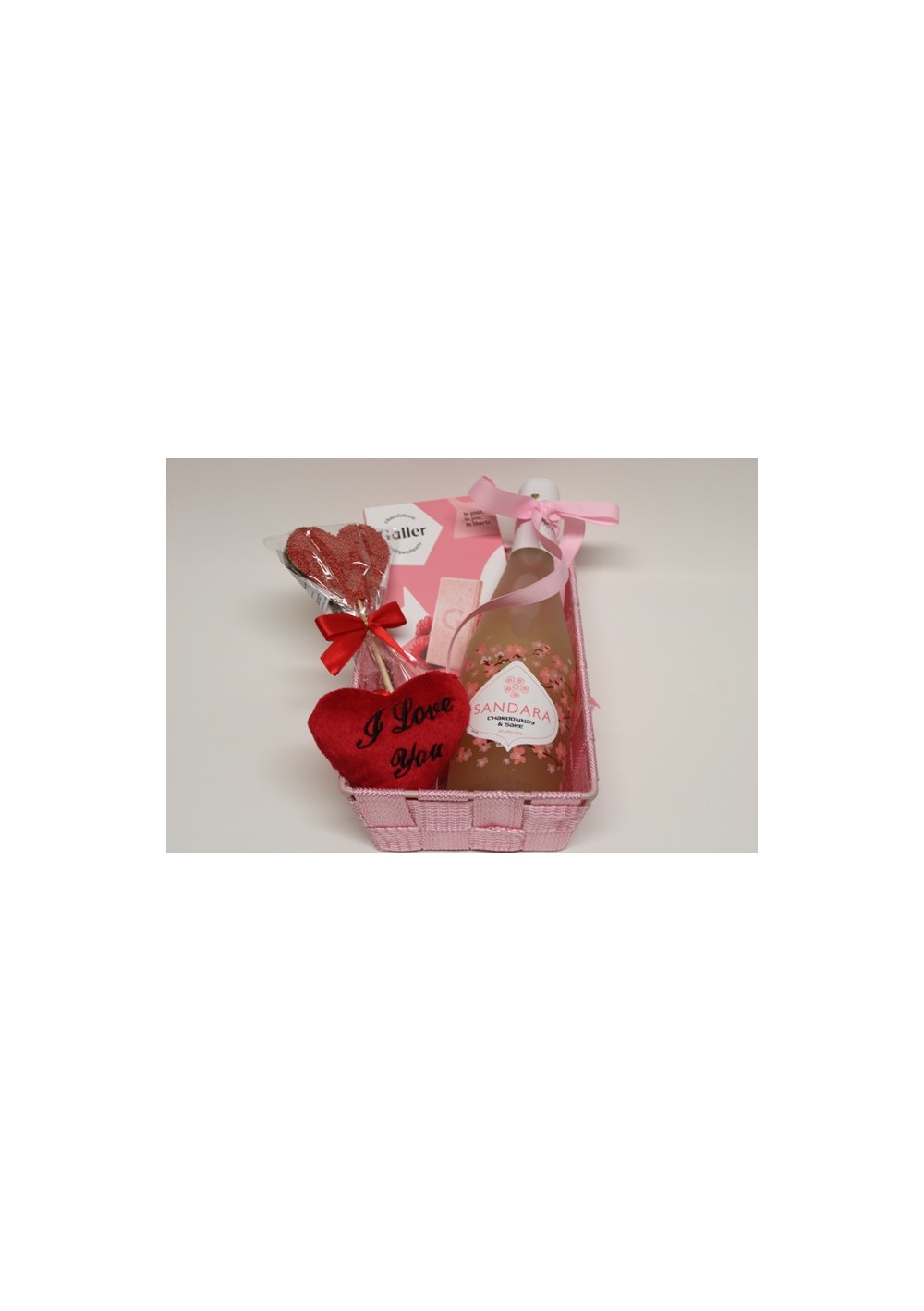 Doux baisers - Panier cadeau Saint-Valentin