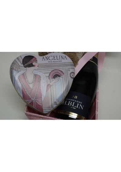 Angelina Chocolat champagne - Panier cadeau