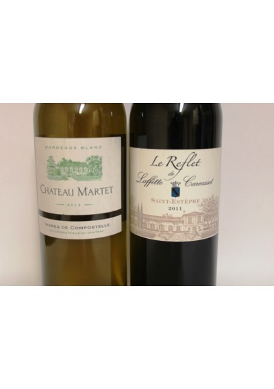 2 bouteilles - Saint-Estephe 2011-Martet 2012