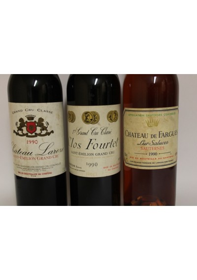 3 grands vins - millésime 1990