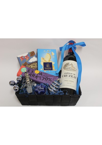 Wine & Chocolate "Christmas" gift basket