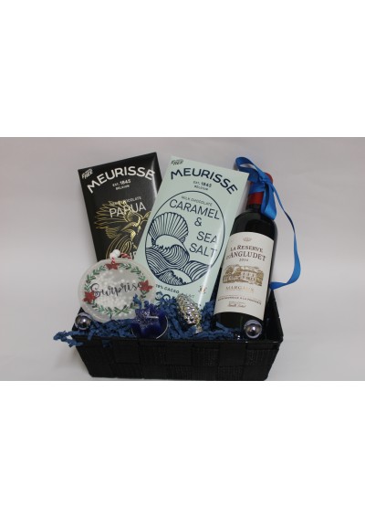"Christmas" gift basket for Margaux wines & Chocolates