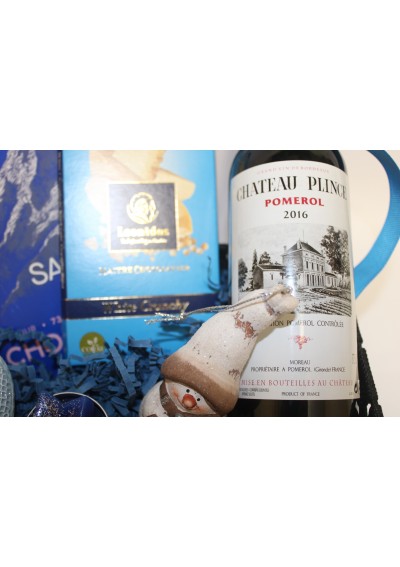 "Christmas" gift basket for Pomerol wines & Chocolates