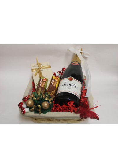 Christmas basket "Taittinger" & Chocolates