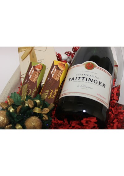 Kerstmand "Taittinger" & Chocolade