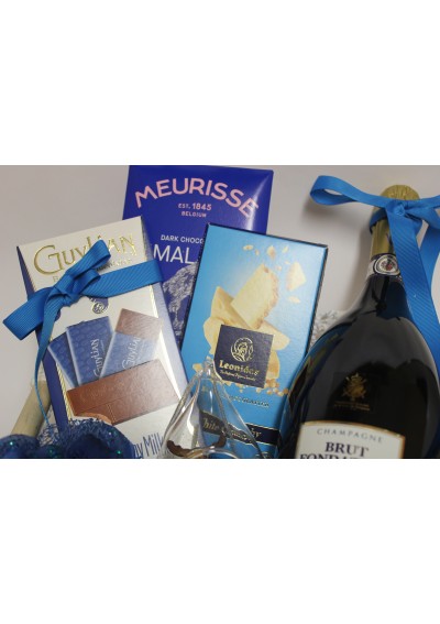 Kerstcadeaumand - Champagne Vranken - Brut Fondateur