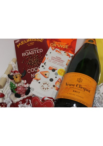 Christmas gift basket "Veuve clicquot" & Chocolates