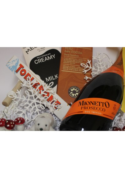 Geschenkmanden Kerstmis "Prosecco Mionetto"