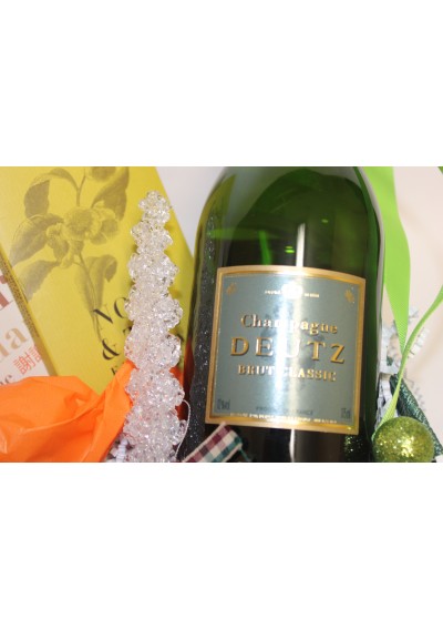 Panier cadeau Noël - Deutz champagne
