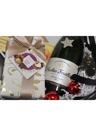 Panier cadeau Noël - Champagne Nicolas Feuillate