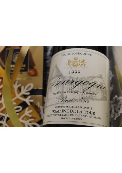 Kerstcadeaumand - wijne Bourgogne 1999